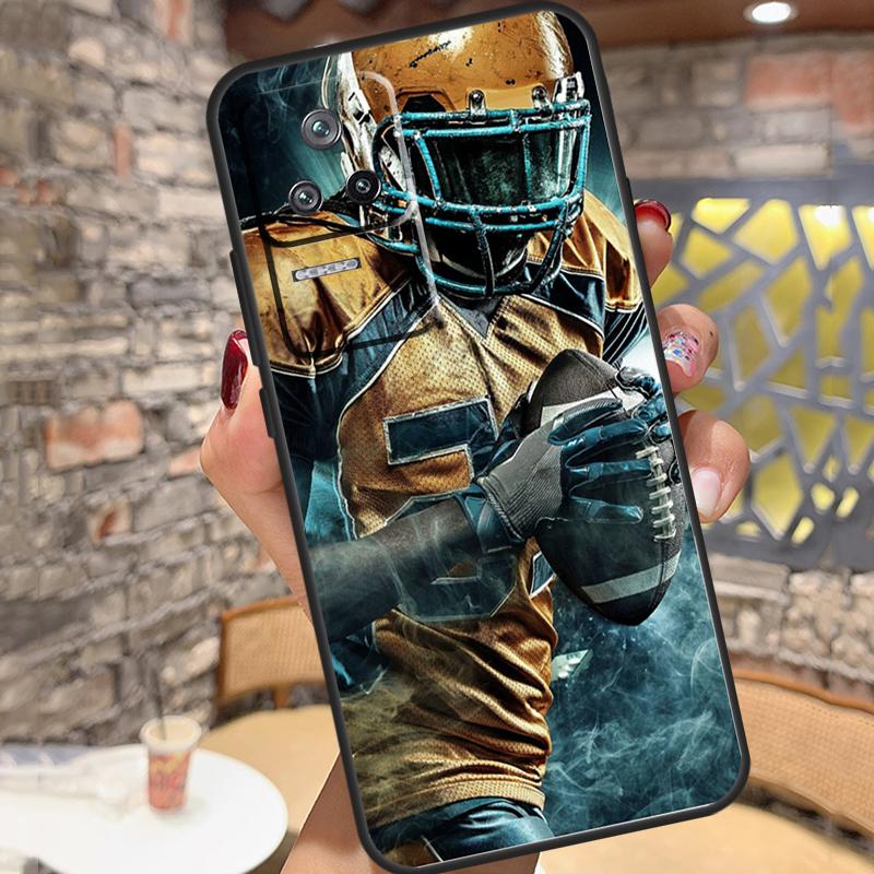 

American Football Case For Xiaomi 14 Ultra 15 13 11T 12T 13T 14T Pro POCO X3 X5 X6 X7 Pro M6 F5 F6 Pro Cover POCO F5 Pro