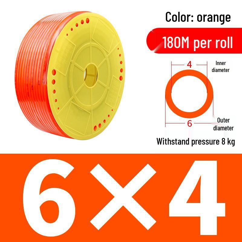 Pressure-Resistant Explosion-Proof PU Air Hose - Flexible, High-Pressure Air Pump Compressor Hose, Transparent Pneumatic, 6MM/12MM.