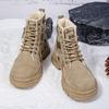 Camouflage Martin Boots Men's Spring, Autumn and Winter Warm Thickened Men's Boots Thick-soled Fashionable Retro Lace-up Shoes Men