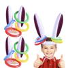 PVC Inflatable Bunny Ears Ring Toss Set Easter Bunny Ears Rabbit Ear Throwing Ring  Interactive Toy