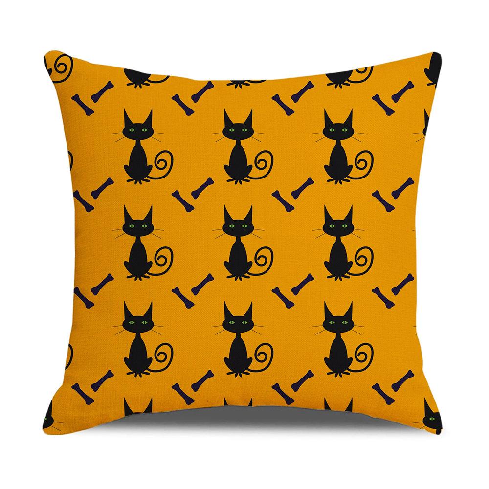 Cartoon Printed Pumpkin Head Halloween Pillowcase Cushion Home Sofa Cover Combination