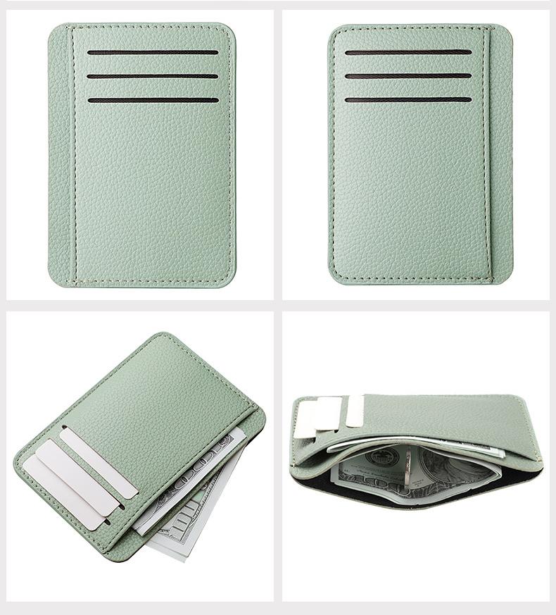 Short Ultra Thin Card Case Female Mini Multi-Card Fashion Bank Card Credit Card Holder Wallet Simple Pu Leather Card Holder