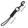 Diving Clip Lanyard Braided Portable Anti-Lost Strap Diving Ended Bolts Snap Buckle Practical Metal Clip Hook Diving Swivel