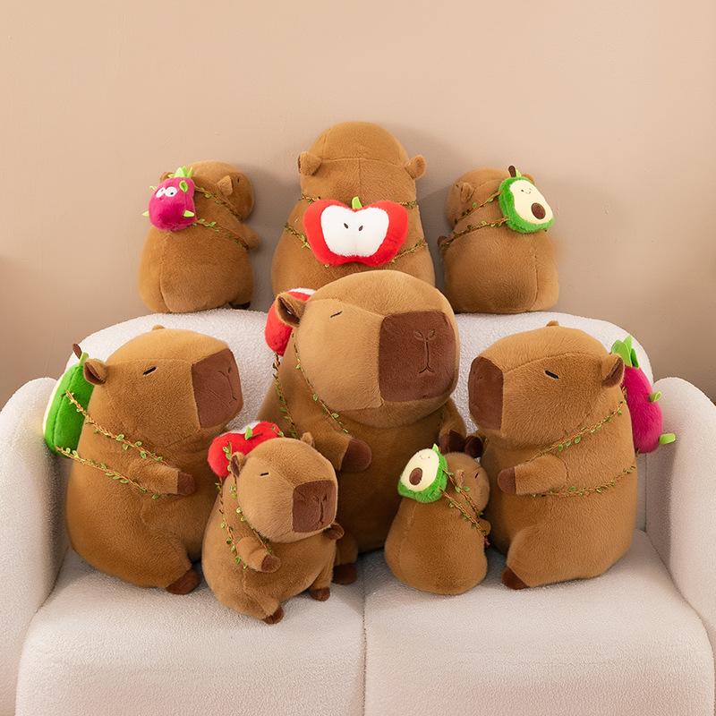 Cute Back Apple Bag Capybara Doll Plush Toy Girl Companionship Gift Kapibara Doll Rag Doll