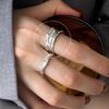 925 Silver Letter Smooth Rings For Women Trendy Simple Ins Open Jewelry Party Gifts