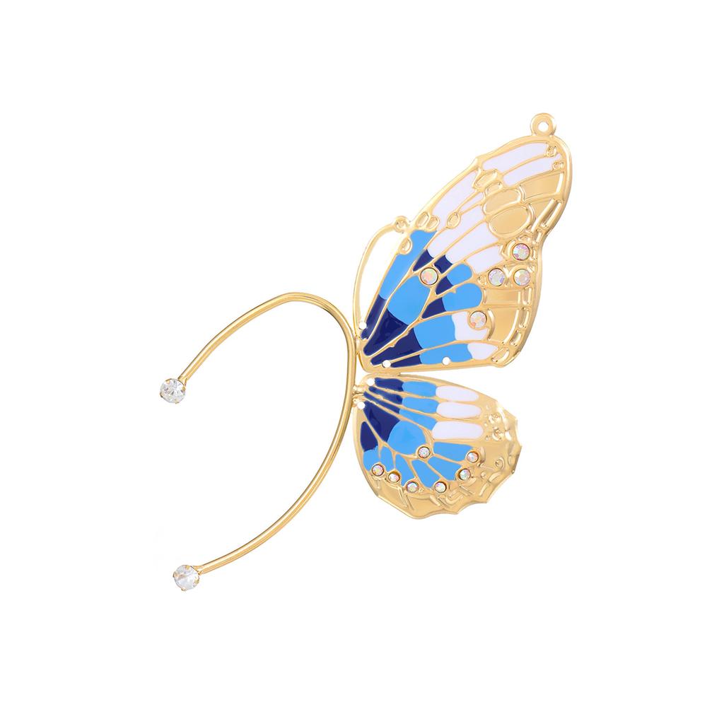 New Jewelry, Sweet Single Elf Ear Clips, Ear Hanging Women, Rhinestone Wings Without Ear Holes, Butterfly Ear Bone Clips.