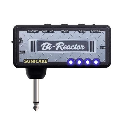SONICAKE Mini Gitarren-Kopfhörerverstärker mit integrierter Verzerrung & Delay, USB-aufladbar, Bi-Reactor