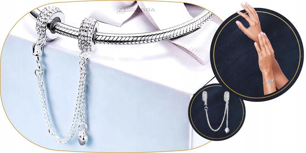 Charms Chain Security 925 Zircons Charms Pr 925