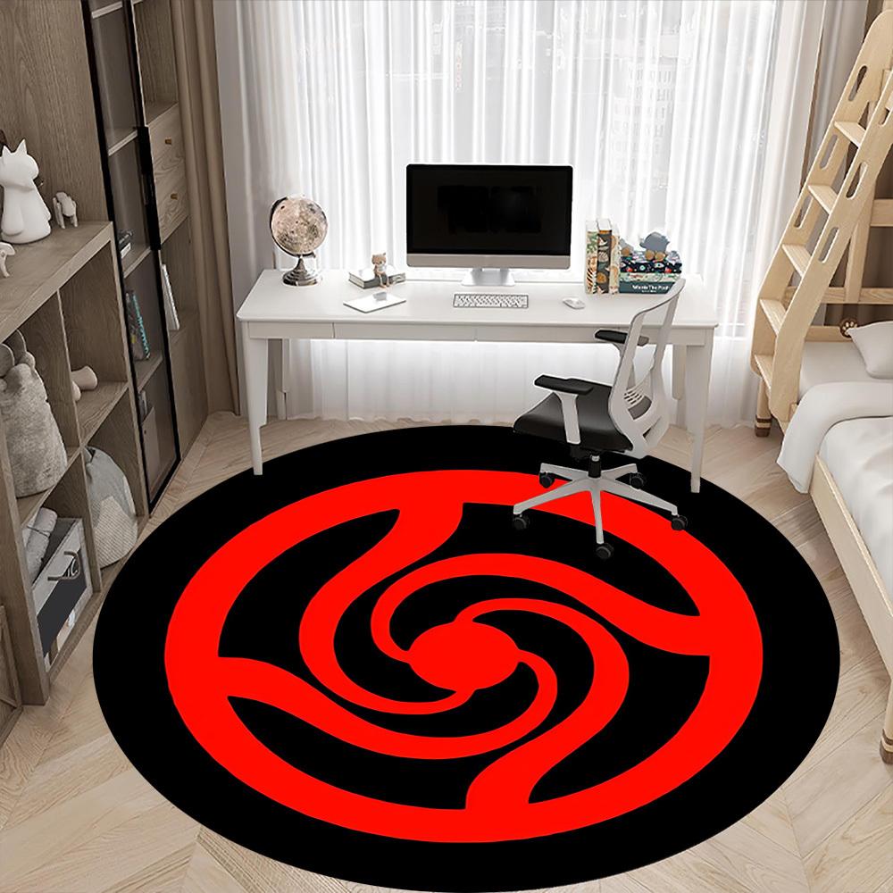 1pc Spiral Pattern Carpet for Office Non Slip, Round Carpet, Soft & Comfortable, Carpet for Office, Lightweight Round Floor Mat