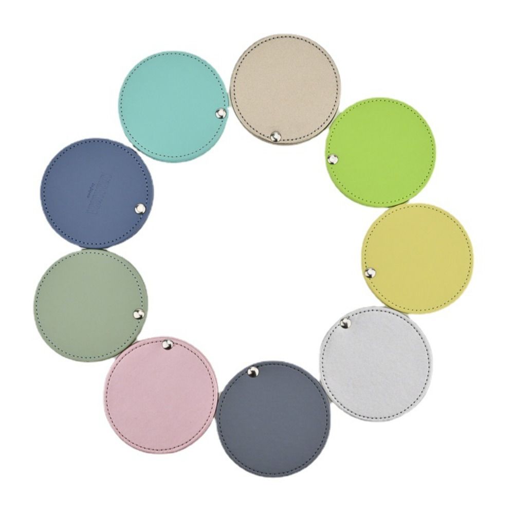 PU Leather Women Girls Cosmetic Mirror Makeup Mirror Compact Pocket Mirror Travel Accessories