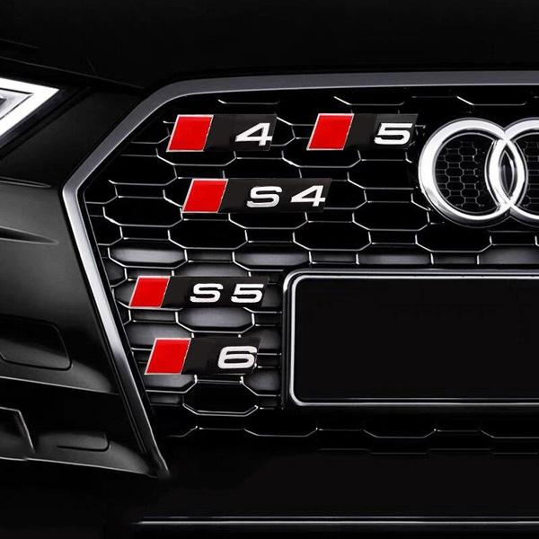 3d Style Abs for S3 S4 S5 S6 S7 S8 Letter Logo Car Stickers Front Decals Grill Cover Badge Decoration Accessories
