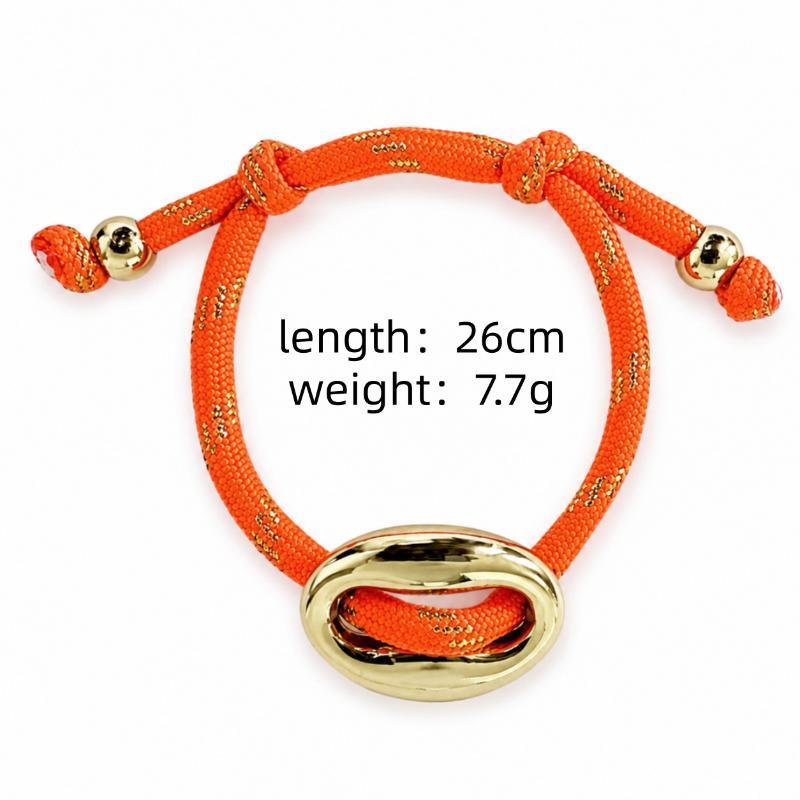 1 Pcs Fashionable Multicolor Pig Nose Bracelet Adjustable Dopamine Color Palette Woven Cord