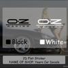 OZ RACING Schwarzer Weißer Logo Aufkleber 1 Stück, Minimalistischer Transparenter Wasserdichter Langlebiger Renn-Vinyl-Aufkleber
