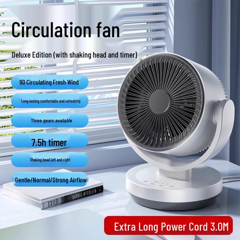 CHUGOUXIANG Air Circulation Desktop Fan CN plug (adapter included)