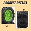 4 Pieces 1/18 RC Car Tires, 2.8 Inch Diameter, with 5 Star, Easy to Install Accessories,