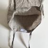Linen gray striped mini bag