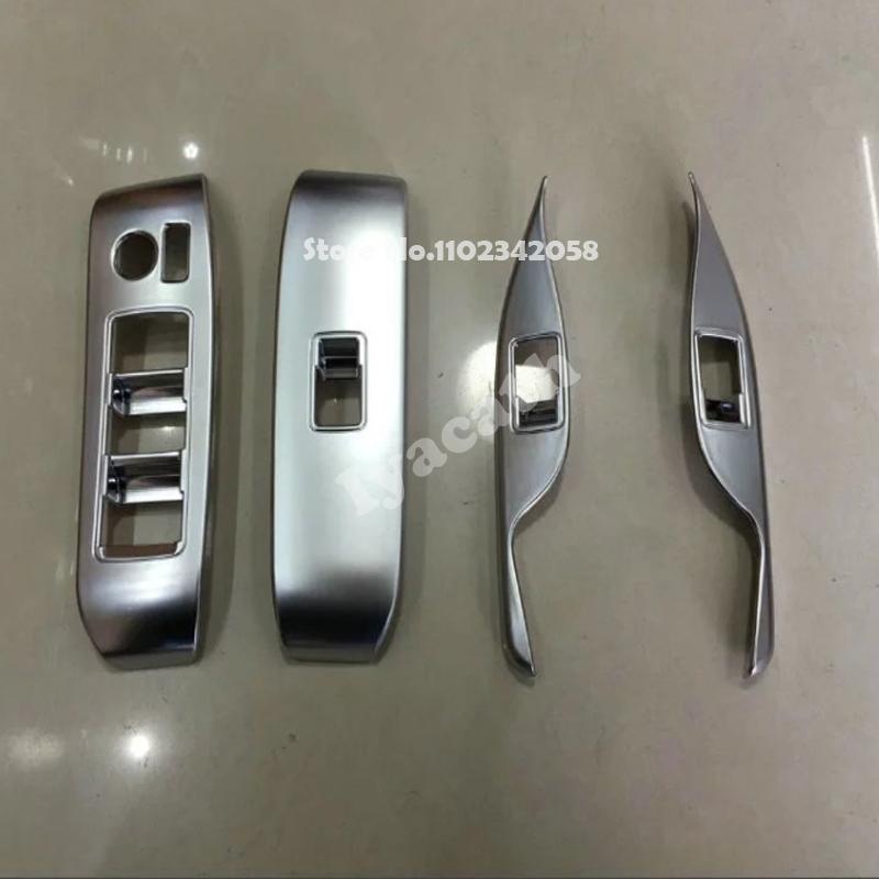 For Toyota Alphard Vellfire 30 series 2016- ABS carbonfiber Window Lift Control Cover  glass Switch Lift button Panel Cover