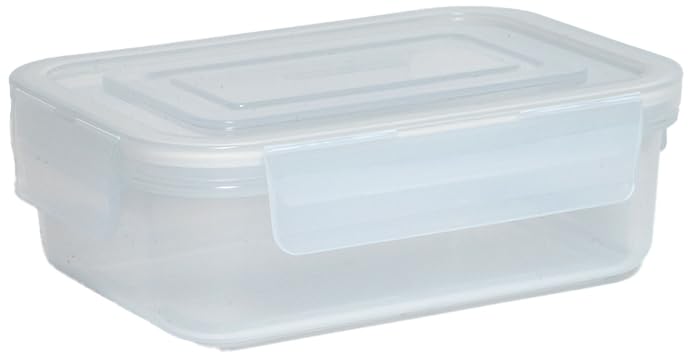 Asvel Food Storage Integrated Suitable for Dishwasher Container, 590ml, Leak-Proof, 4-Point Lock, Gasket, Rice, Pasta, Safe, Antibacterial, WLO-20