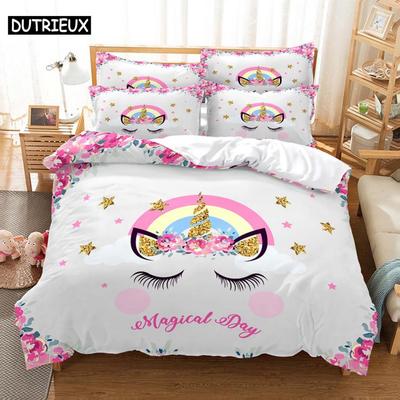 Juego de Ropa de Cama Infantil de Dibujos Animados Juego de Funda Nórdica Juego de Cama 3D Ropa de Cama Tamaño Queen Juego de Cama Diseño de Moda
