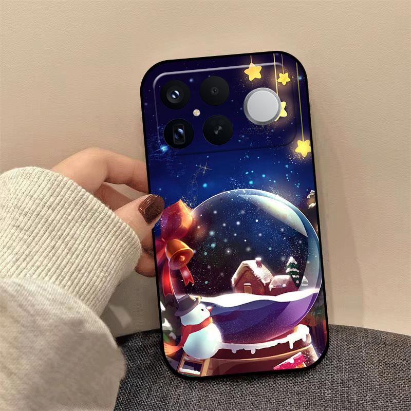 Christmas Painting Phone Case For Redmi K80 K70 K60 Ultra K90 Pro Max K40 Gaming K70E K60E Soft Silicone Shockproof Cover Coque