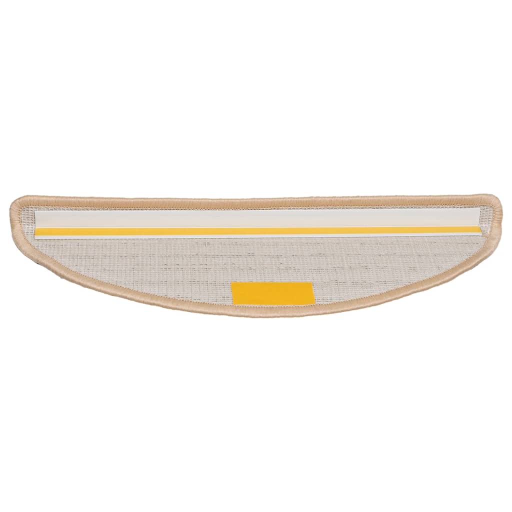 Step Mats 10 Pcs. 56 X 17 X 3 Cm Cream Semi Round