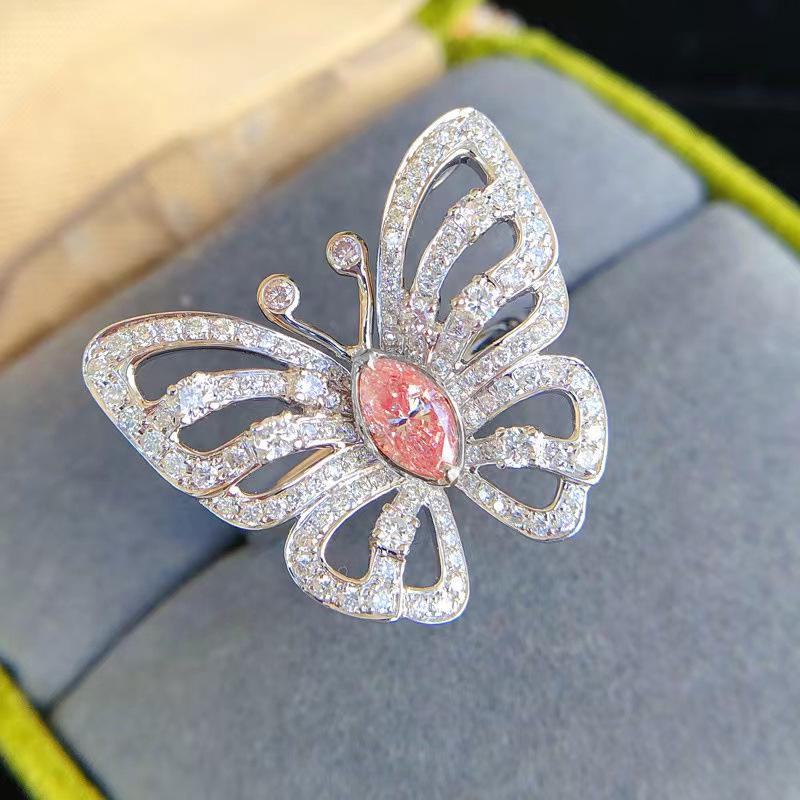 Elegant Adjustable Gemstone Butterfly Ring for Women – Chic Versatile Design Adjustable g1607