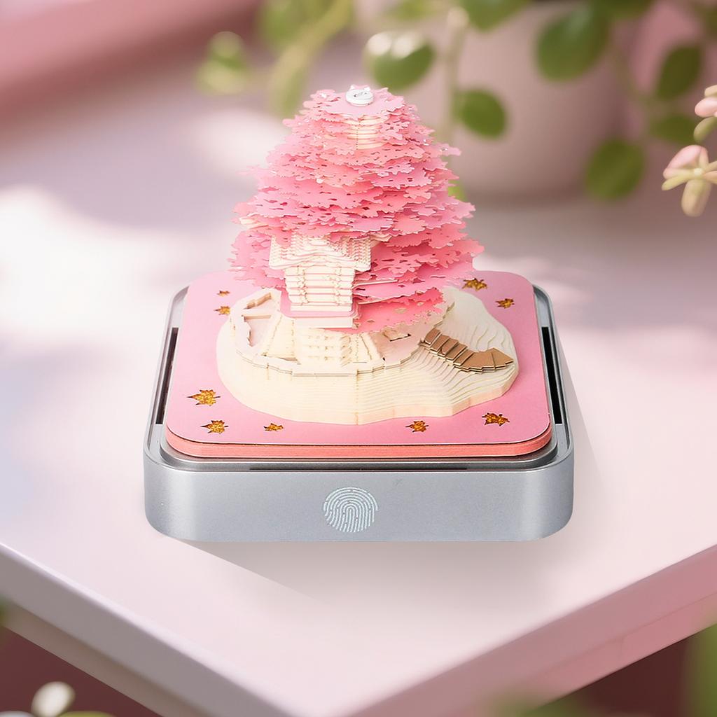 3D Art Calendar Clock Calendar Carousel Notepad Tear Paper Carving Notes