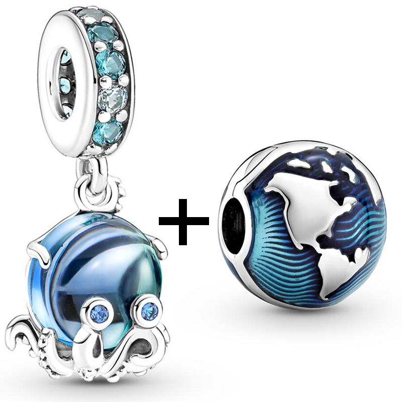 2 teile/los Schildkröte Octopus Vogel Charme Perlen Anhänger Passt Original Diy Armbänder Halsketten Für Frauen Männer Schmuck Geschenk Sonderangebot