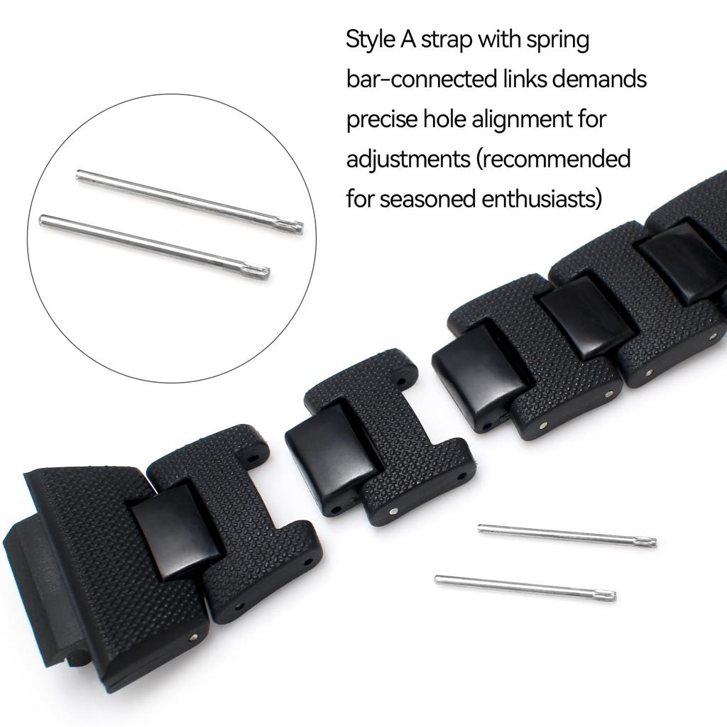 Korlexchi Lightweight Hard Resin Watch Band Compatible with Casio One No Gemstones DW-5600 GA-2100 GW-B5600 GW-M5610 G-Shock Men's GM-2100 GM-5600
