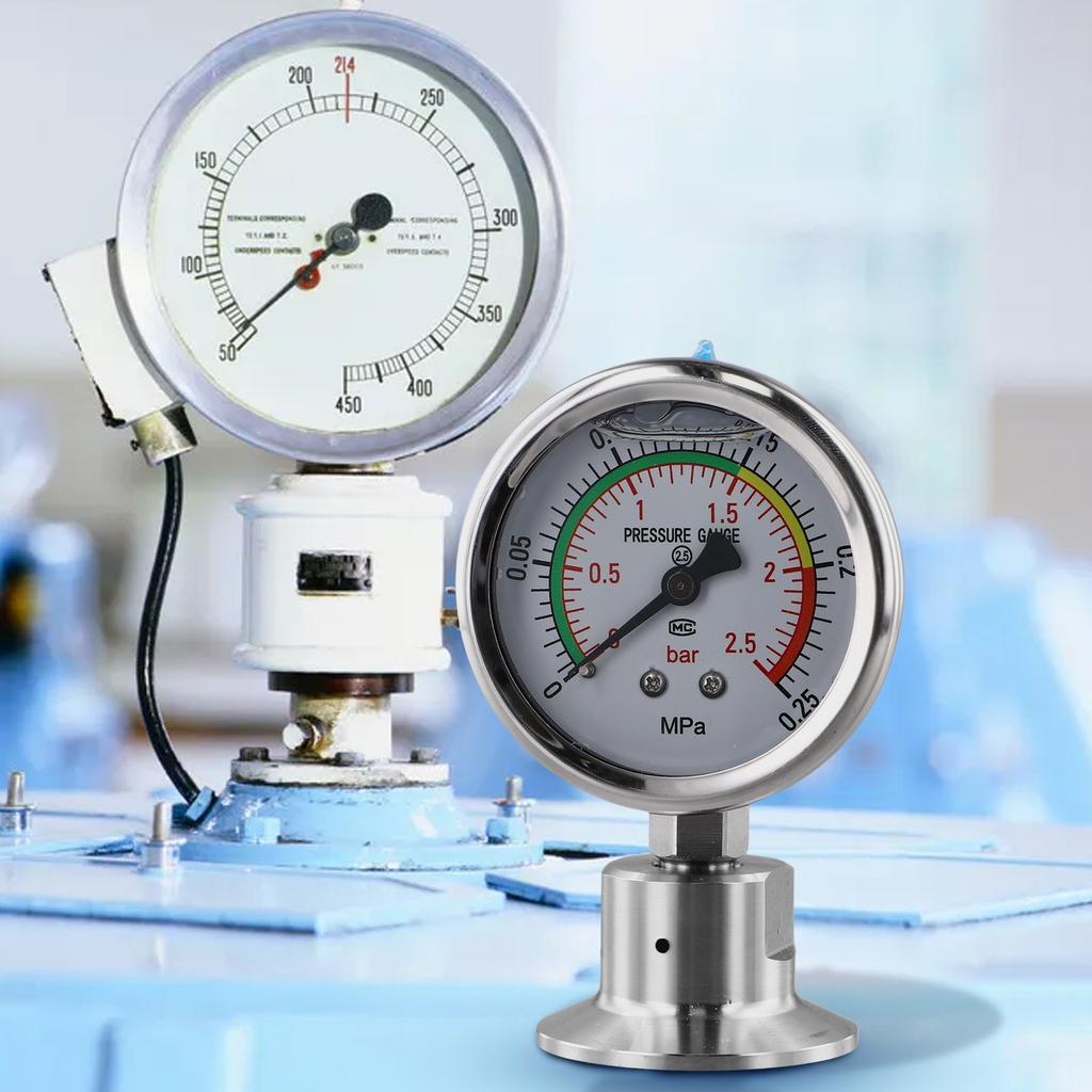 Diaphragm Pressure Gauge Manometer Tri Clamp Pressure Gauge