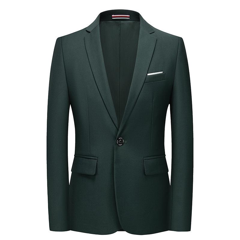 2025 Spring/Autumn Men's Solid Color Single-Button Business Casual Suit Jacket