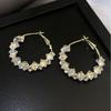 Korean Style Zircon Crystal C-Shaped Earrings - Elegant Luxury Earrings for Women