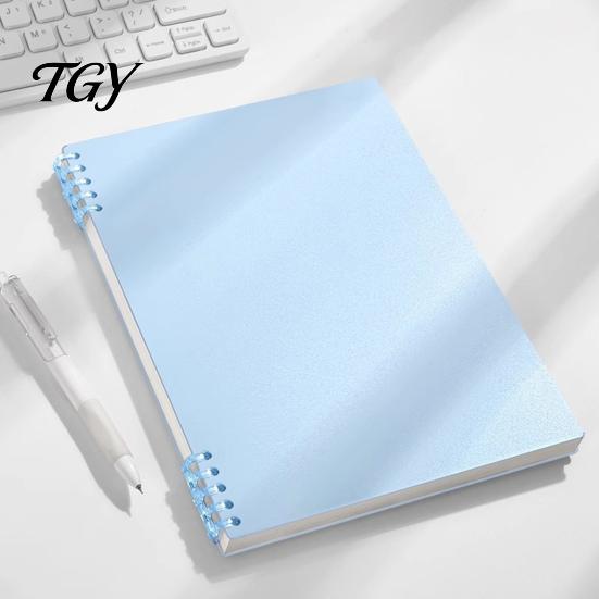 Minimalist Diary for Students A5 Spiral Notebook, Lined /Horizontal Grid/Blank Inner Page, Notebook Writing Morandi Solid Color Cover Sketchbook