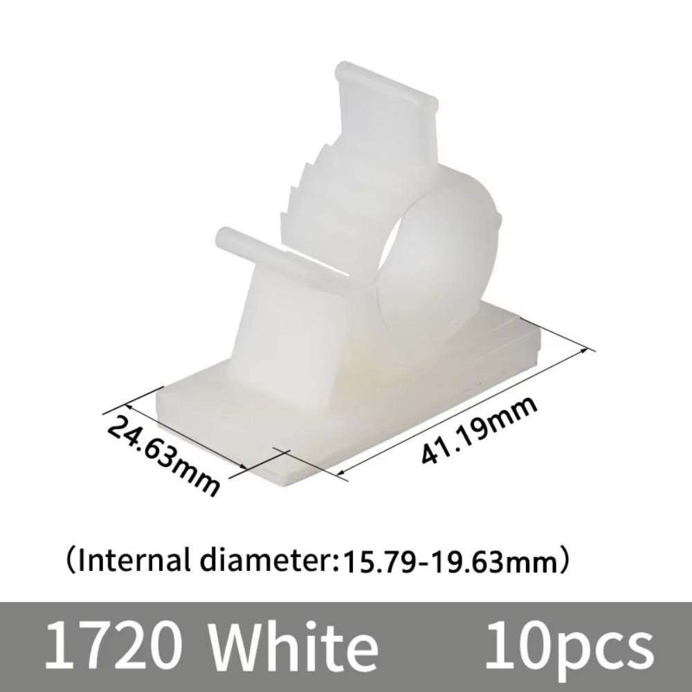 10Pcs Plastic Wire Clamp Holders Self-Adhesive Cable Tie Mounts  Electronics Cord Organization