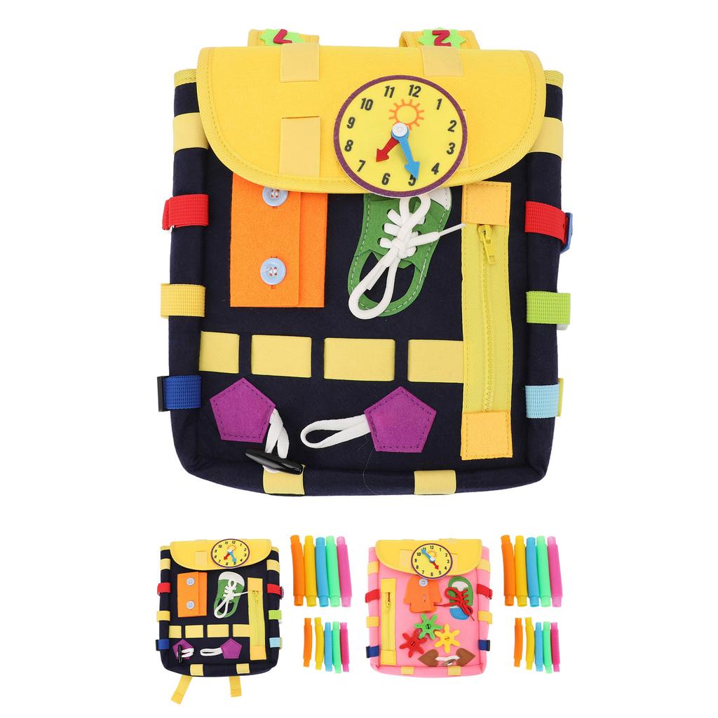 Felt Toddler Backpack with Learning Toys Educational Activity Board for Children Aged 1-3 Digital Nu