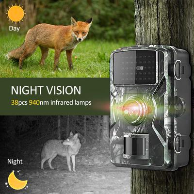 Poľovnícka kamera s rozlíšením 16 MP 1080p Poľovníctvo vo voľnej prírode Prieskumná kamera s pohybom Bezpečnostná kamera s aktiváciou pohybu IP66 Vodotesné nočné videnie