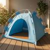 Foldable Pet Tent Bed Breathable Covered Cat Cave Cooling Surface for Cats, Dogs