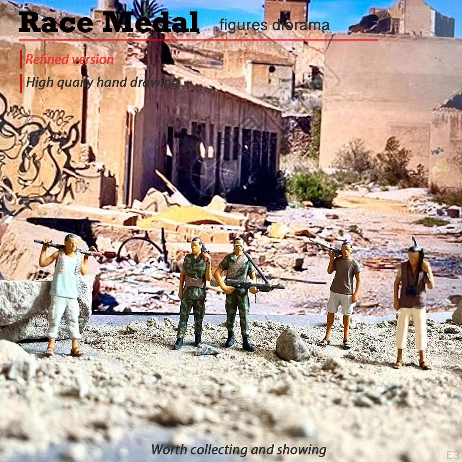 1/64 Диорама Фигурки Раскрашенные вручную Позы Сцены Коллекции Крошечные Люди Кукольный — фото 5