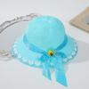 Summer sweet baby outing hat colored mesh flower bow cute outdoor sunshade breathable hat
