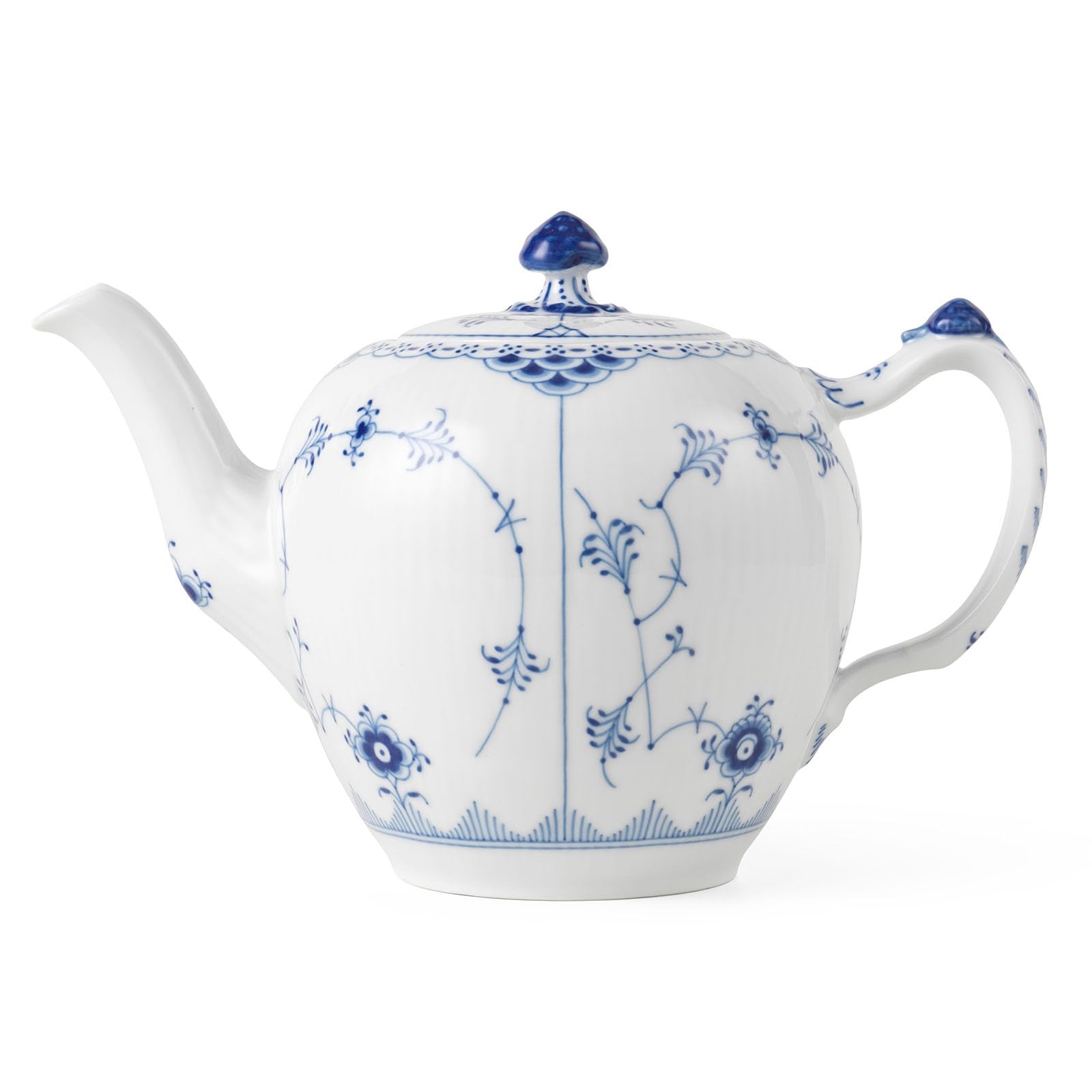 

[Officially Imported] Royal Copenhagen Blue Fluted Half Lace Teapot, Approx. 700ml, 1070986
