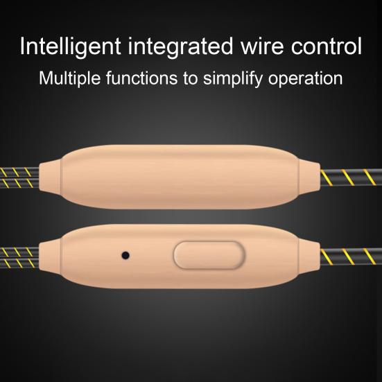 V11 Wired Earphone In-ear Mega Bass 3.5mm Sports Stereo Gaming Earbud with Microphone for Outdoor