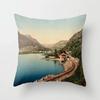 Home Decor Cushion Cover Natural Landscape Landscape Print Polyester Pillowcase For Bedroom Living Room 45x45 Funda De Almohada