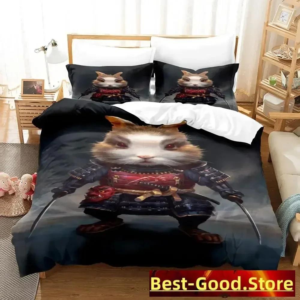 

Samurai Rabbit Bedding Set Single Twin Full Queen King Size Bed Set Adult Kid Bedroom Duvetcover Sets Anime parure de lit Bed 70x133cm 2pcs