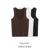 Kaslead New Arrival Women's Clothing Fashion Style Fashion Minimalist Plain Stitch Basic Tops 3471107