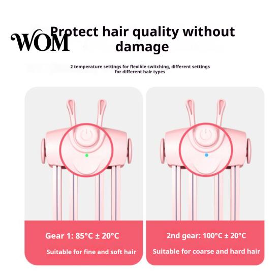 Quick Hair Fluffer Electric Heated Volume Clip, 2 Heat Settings Volumizing Root Lift Tool Comb for Thin Hair, Fluffy Bangs, USB Rechargeable Cordless