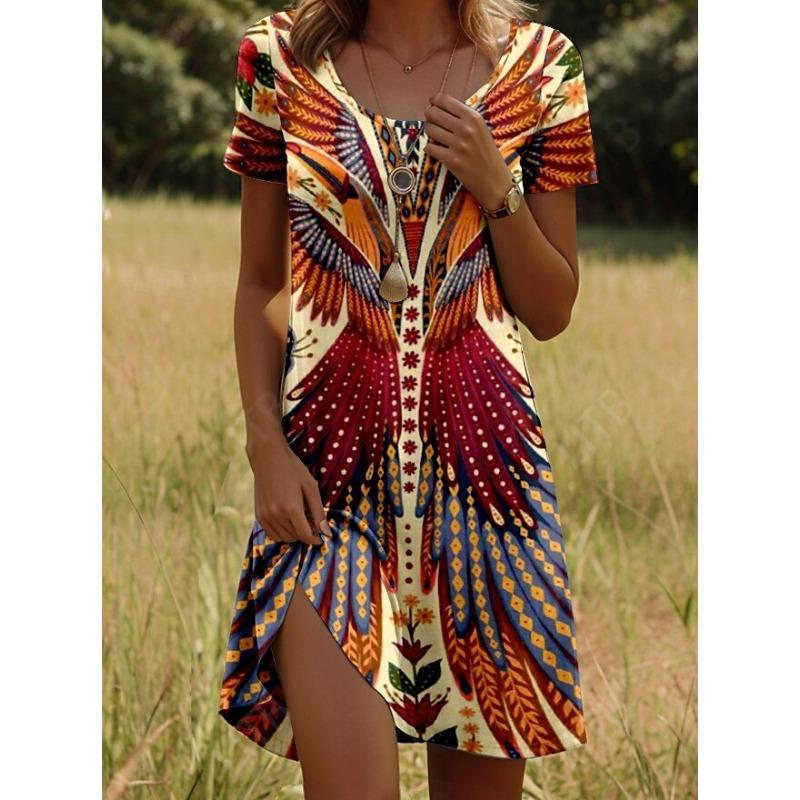 Women's Mini Dress Petite Dress T Shirt Dress Tee Dress A Line Dress Summer Dress Stylish Casual Vacation Daily Holiday Loose