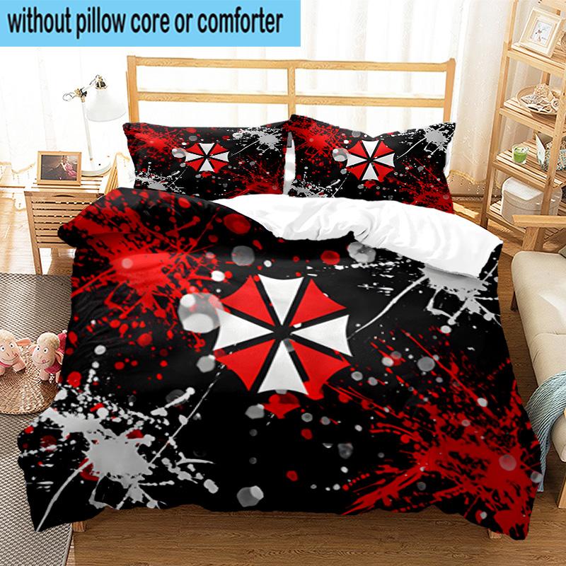 3PCS Umbrella Symbol 3pcs Bedding,Including 3PCS Duvet Cover And 2pcs Pillowcases Perfect for Christmas,Ideal for Bedroom, Dormitory