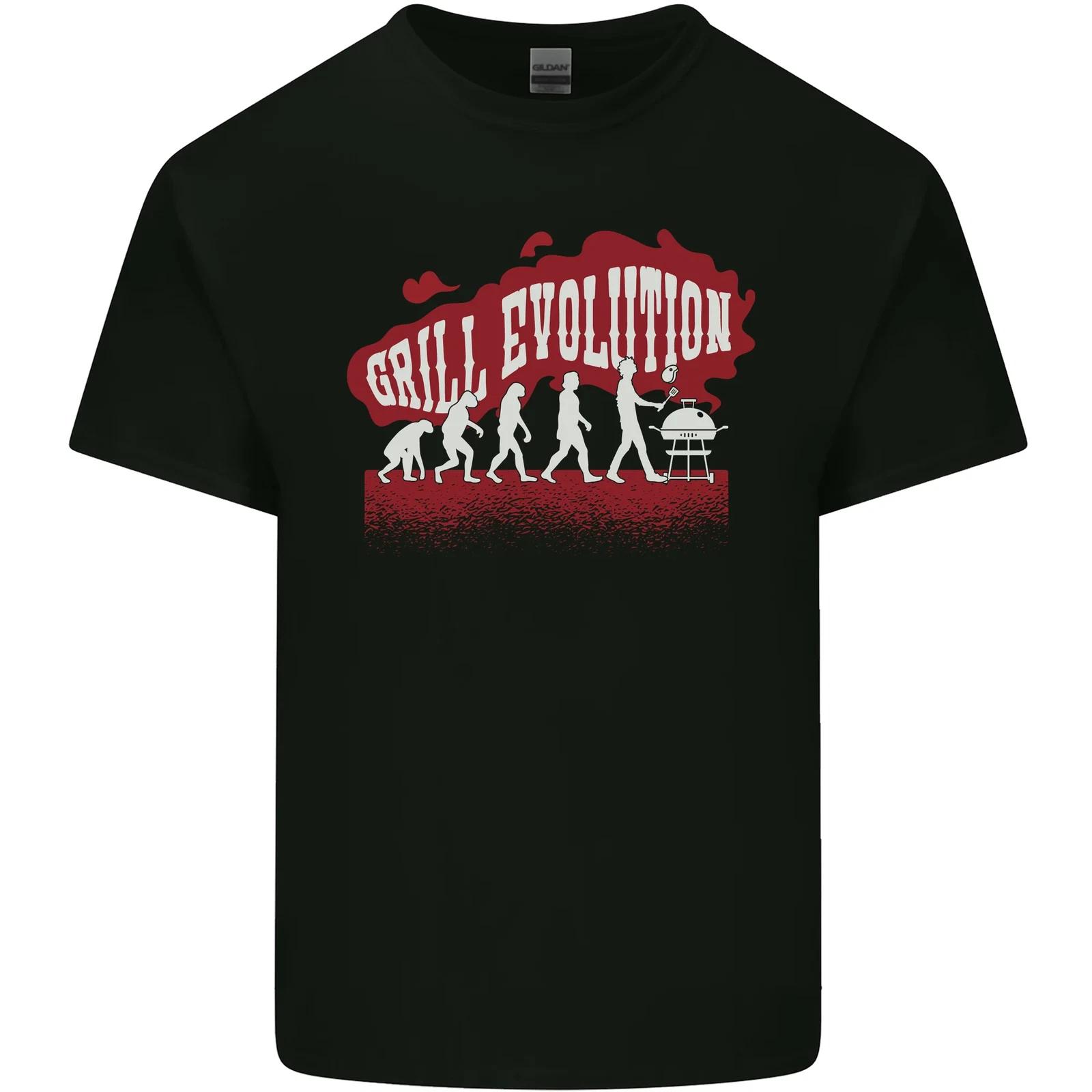 Grill Evolution Funny BBQ Kids T-Shirt Childrens S