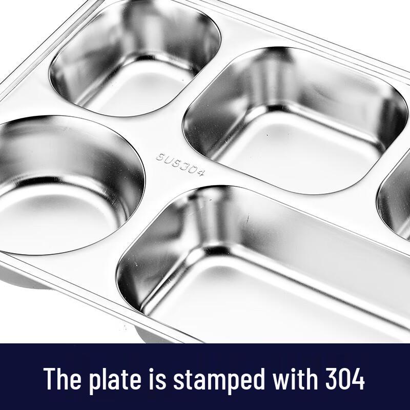 Stainless Steel Divided Lunch Tray Set