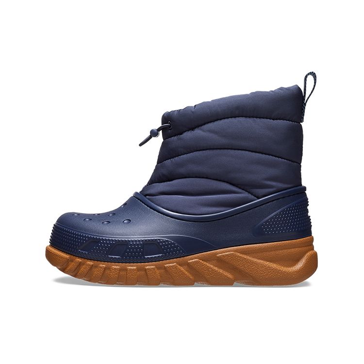 Crocs Duet Max Slip Resistant Comfortable Soft Short Boots Women Boots Navy-Blue 208773-410